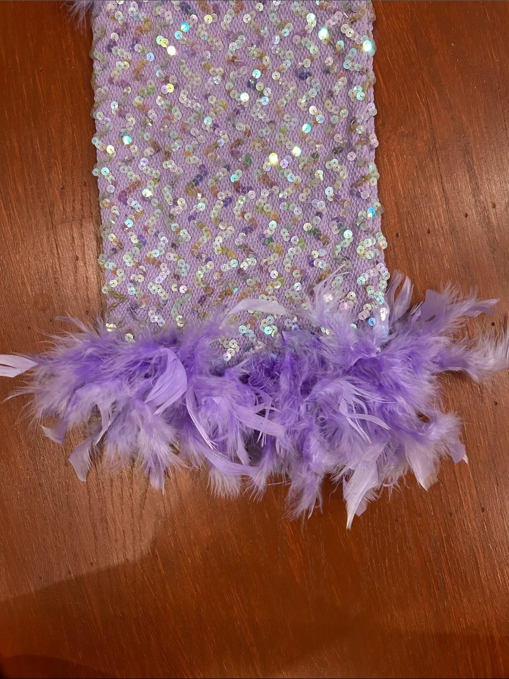 Lilac Sequin & Feather Kids Costume Dress